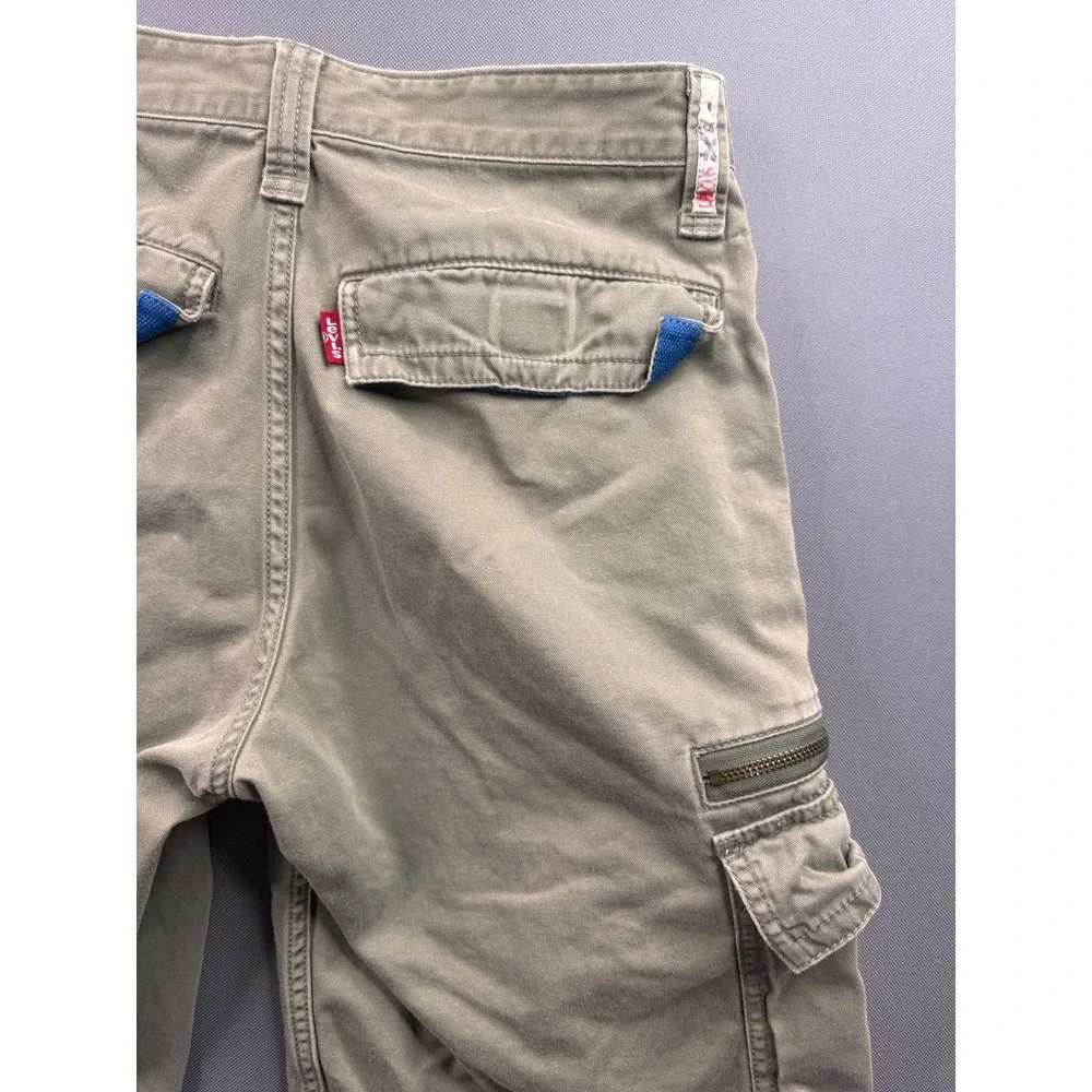 Levi's Workwear Cargo‎ Pants Boys Olive Green Canvas 16 Regular